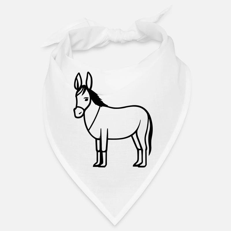 âne - Bandana - blanc