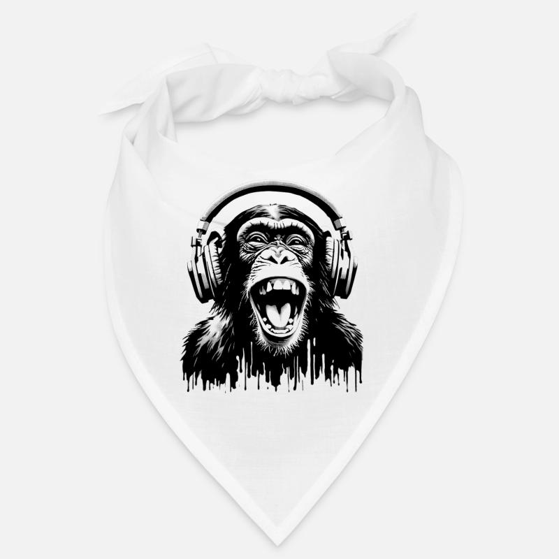 Musique Monkey World 🎧 Monkey avec casque Bandana