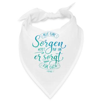 All eure Sorgen werft auf ihn - Bandana - Weiß - Vorne