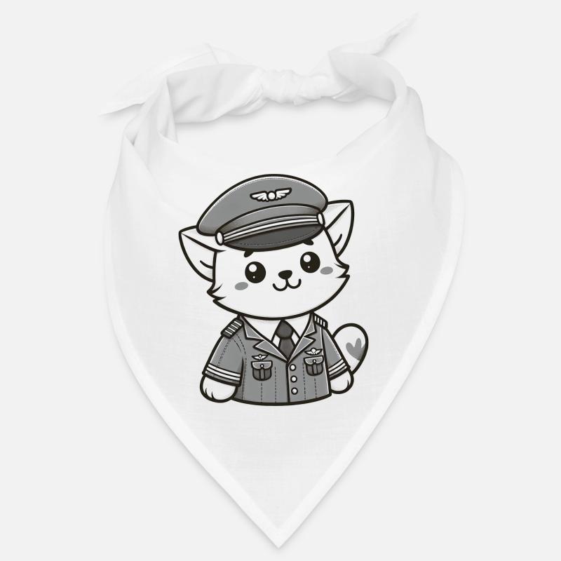 Cute Cat Pilot Bandana