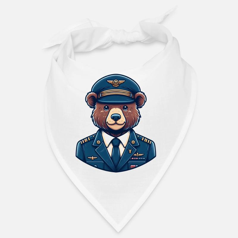 Cute Bear Pilot Bandana