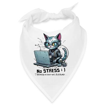 Geekiger Computer-Chat, Computer-Humor - Bandana - Weiß - Vorne