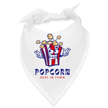 Popcorn Best in Town - Bandana - Weiß - Vorne