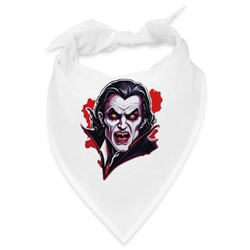 Vampir / Dracula / Blutsauger / Halloween / Mythos - Bandana - Weiß - Vorne