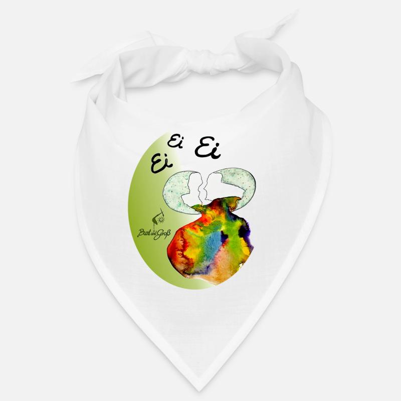 Ei Ei Ei Regenbogenei - Bandana - Weiß