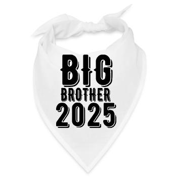 Großer Bruder 2025, ich werde ein großer Bruder - Bandana - Weiß - Vorne