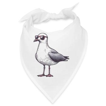 coole möwe mit sonnenbrille - Bandana - Weiß - Vorne