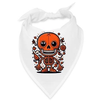 Skelett - Bandana - Weiß - Vorne