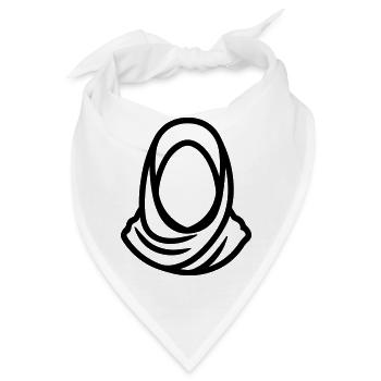 Hijab Kopftuch Muslimische Frau - Bandana - Weiß - Vorne