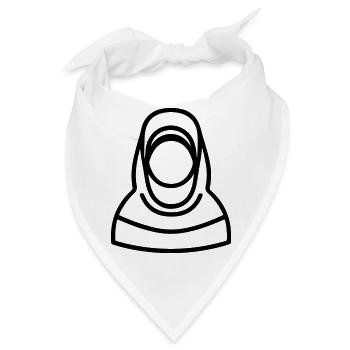 Hijab Kopftuch Muslimische Frau - Bandana - Weiß - Vorne