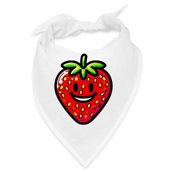Erdbeer-Erdbeeren - Bandana - Weiß - Vorne