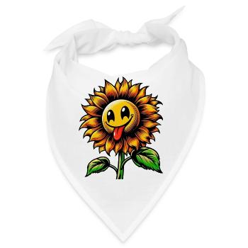 Sonnenblume - Bandana - Weiß - Vorne