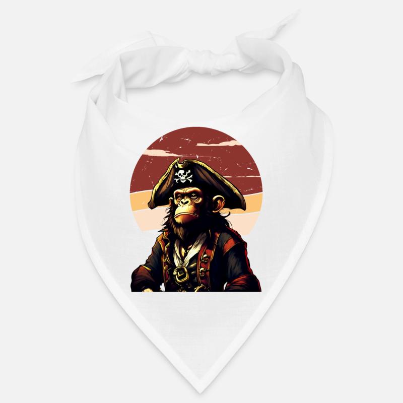 Captain Comic Monkey Pirate Caribbean Bandana