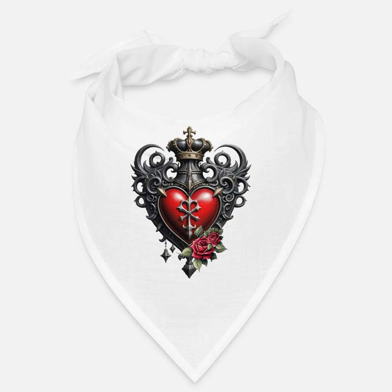 Elegantes Gothic Herz Bandana