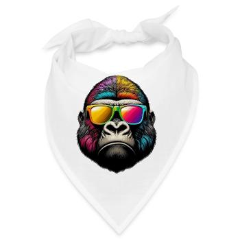 Gorillas mit Sonnenbrille - Bandana - Weiß - Vorne