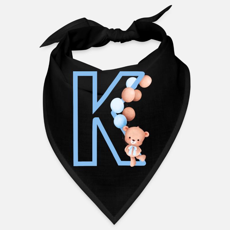 Blauer Buchstabe k Bär Bandana