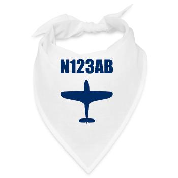 Custom Aviation - Flugzeug - Luffahrt - Pilot - Bandana - Weiß - Vorne