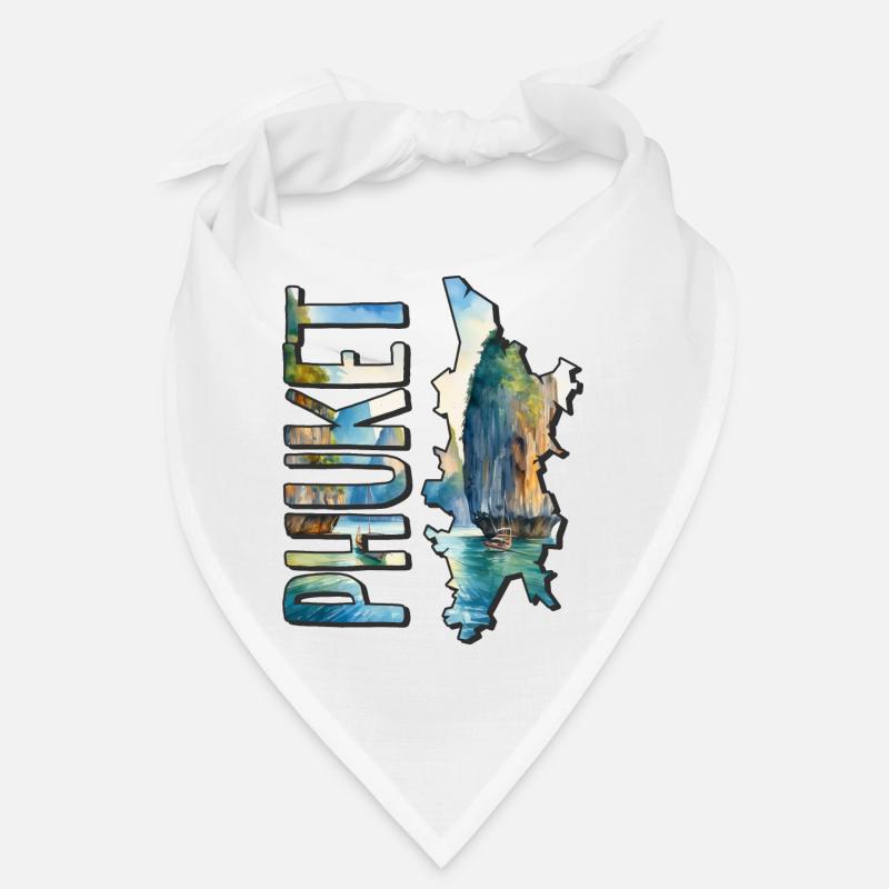 Watercolor Map Phuket Bandana