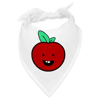Apfel smile - Bandana - Weiß - Vorne