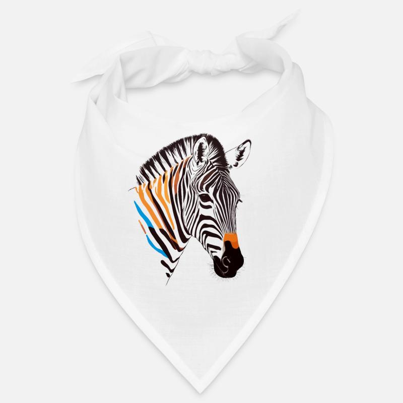 Zebra Vektor Kunst mit lebendigen Farben Illustration Bandana