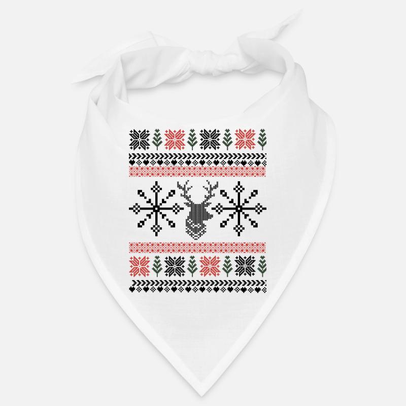 Motif Pixel Rétro Noël Bandana