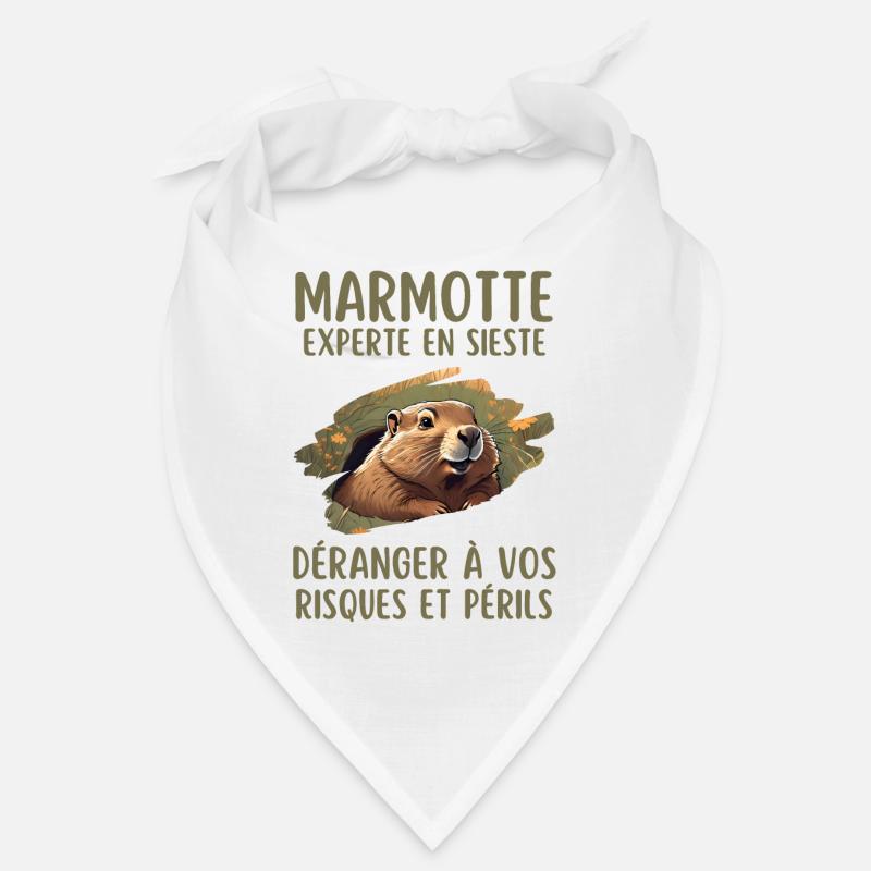 Marmotte experte en sieste ne pas déranger Bandana