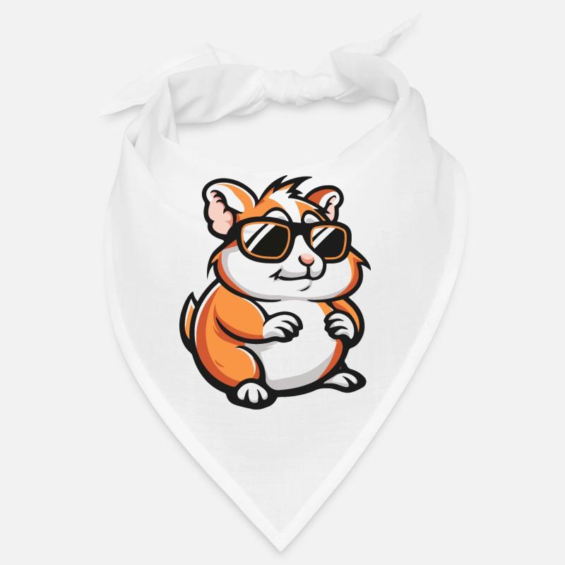Hamster Comic Cool - Bandana - white