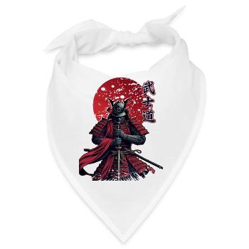 Samurai Krieger Bushido | Klassisches Rot | Begrenzt - Bandana - Weiß - Vorne
