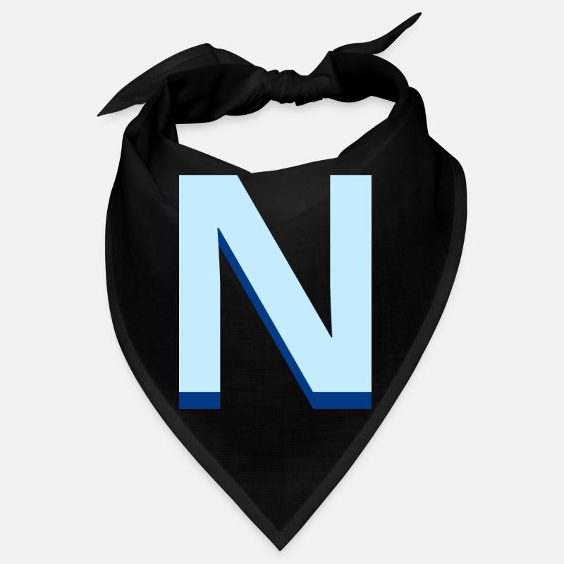 Pop und moderner blauer Buchstabe n Bandana