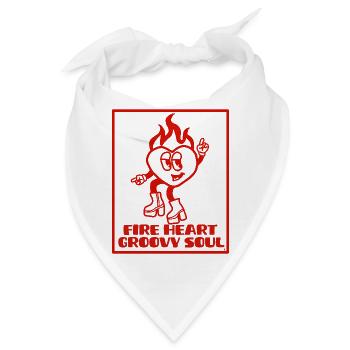 Feuerherz Grooviger Soul - Bandana - Weiß - Vorne