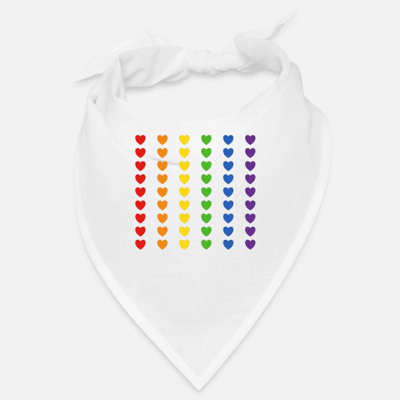 Rainbow Flag Hearts Bandana