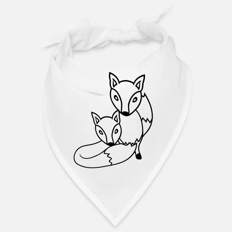 2 Foxes Friends Red Fox Two Wild Animals Team Bandana