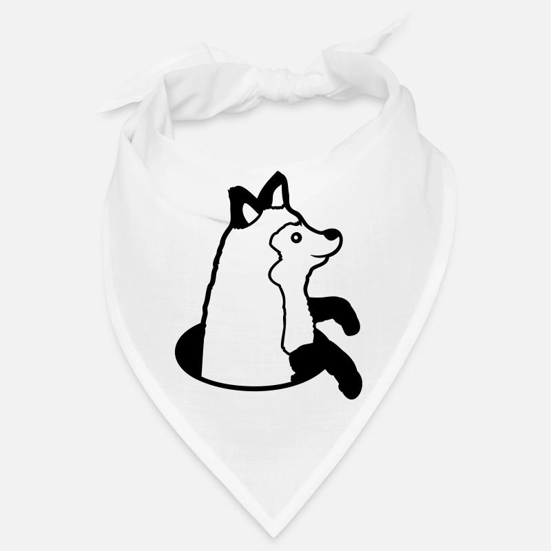 Renard Peeps Drôle Hors Du Trou De Sol Heureux Cool Bandana
