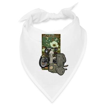 S51 (grün) // Illustration - Bandana - Weiß - Vorne