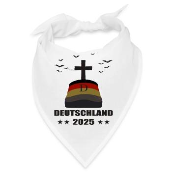 Deutschland Grab 2025 - Bandana - Weiß - Vorne