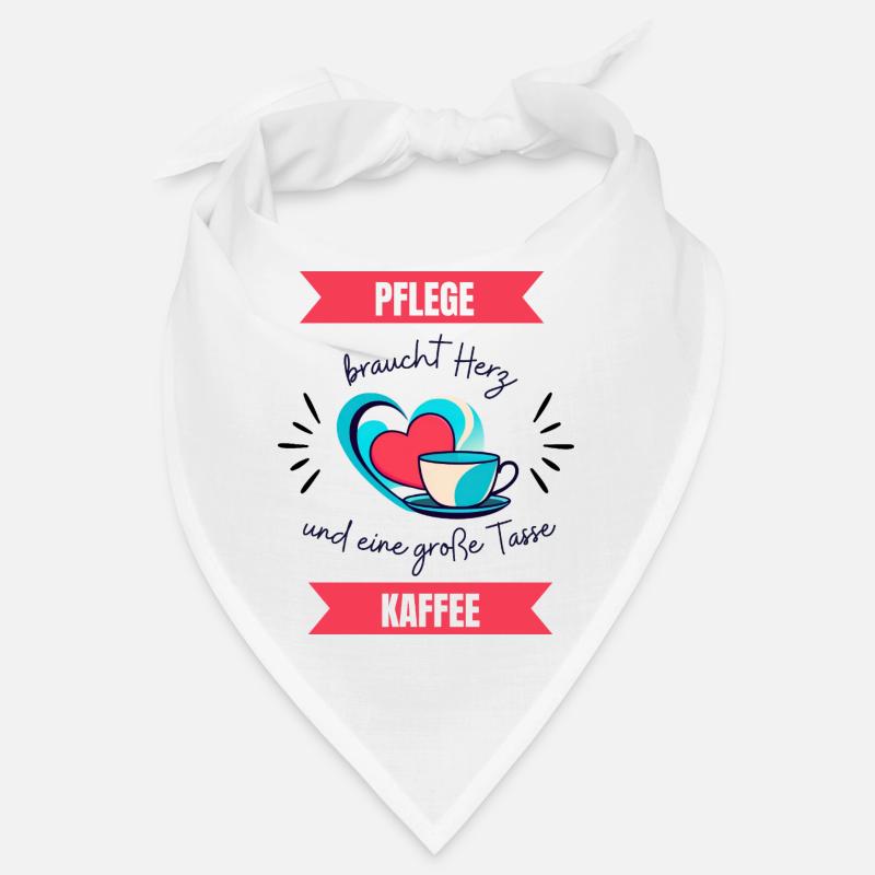 Pflege braucht Herz - Bandana - Weiß