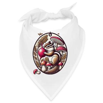 Gärtnerndes Streifenhörnchen - Bandana - Weiß - Vorne