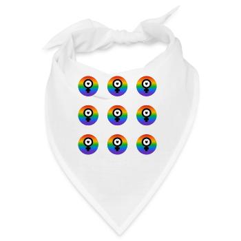 Feministische Ikonen - Regenbogenflagge - Bandana - Weiß - Vorne