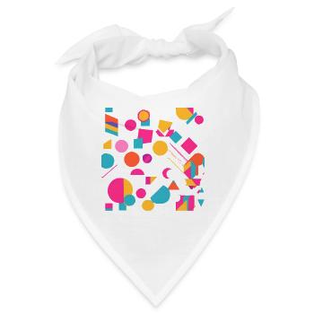 Leuchtende Farben - Bandana - Weiß - Vorne