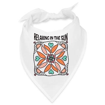 Relaxing in the sun - Bandana - Weiß - Vorne