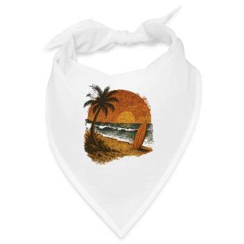 Palm Beach Surfbrett - Bandana - Weiß - Vorne