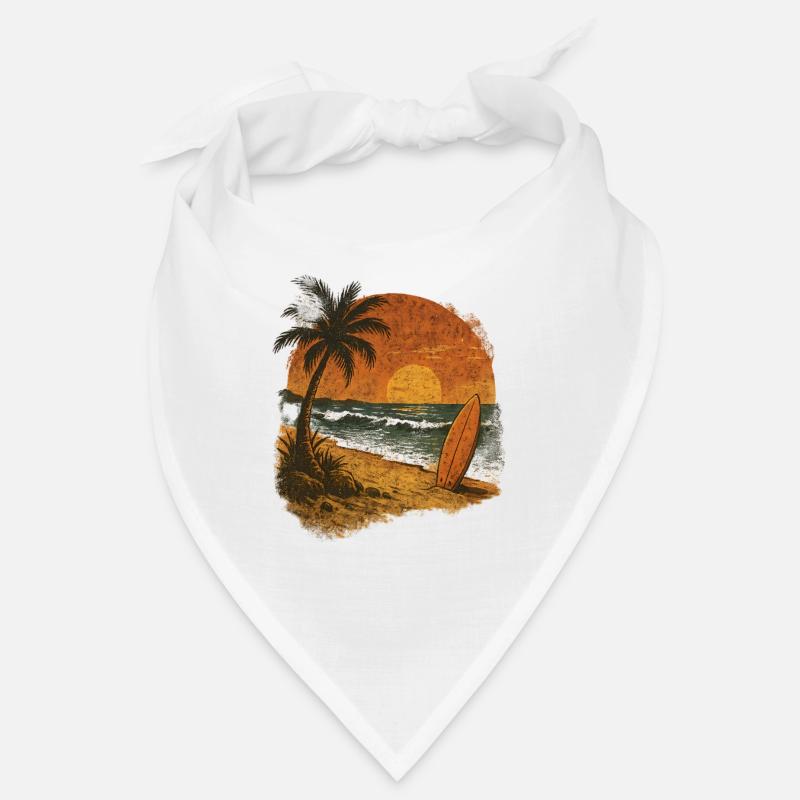 Palmier plage planche de surf Bandana