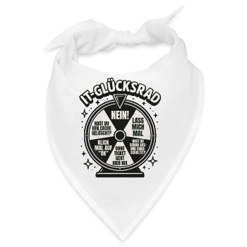 IT Support Glücksrad Service Desk IT Helpdesk - Bandana - Weiß - Vorne