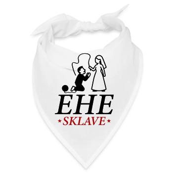 Ehesklave Hochzeit Brautpaar - Bandana - Weiß - Vorne
