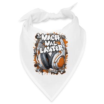 Graffiti-Headphones mit Slogan - Bandana - Weiß - Vorne