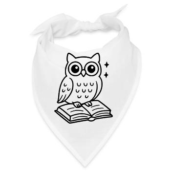 Eulen-Buch - Bandana - Weiß - Vorne