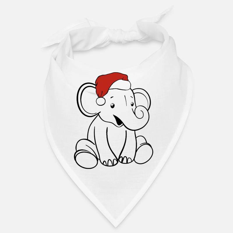 Éléphant Bébé Noël Bandana