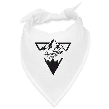 Abenteuer in den Bergen - Bandana - Weiß - Vorne