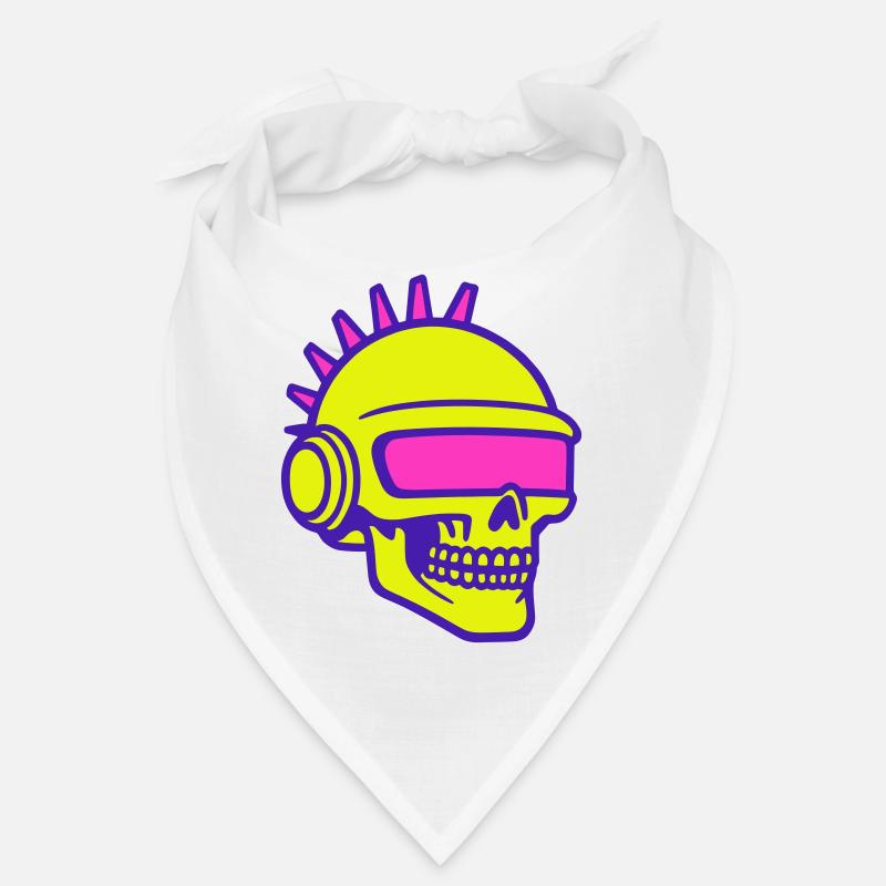 Future Skull Punk - Bandana - Weiß