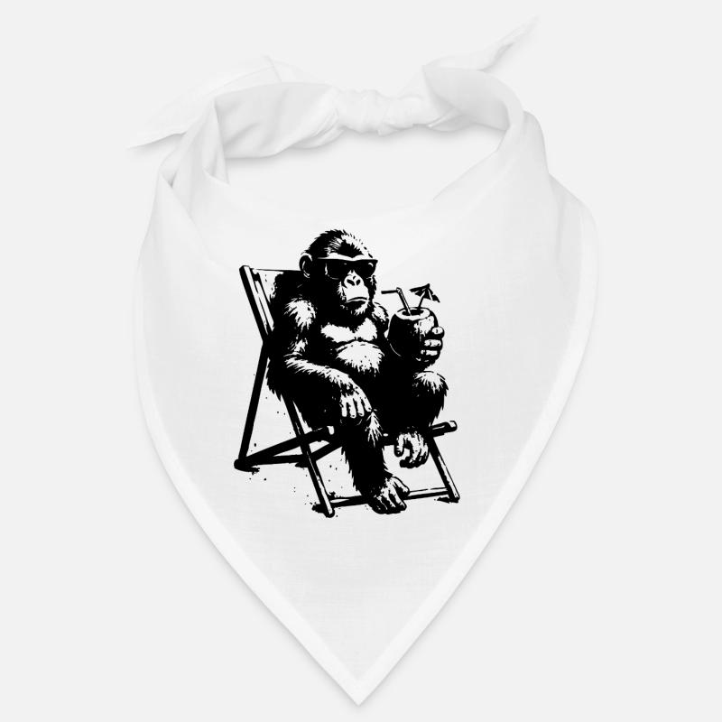 Lazy monkey on deck chair Bandana